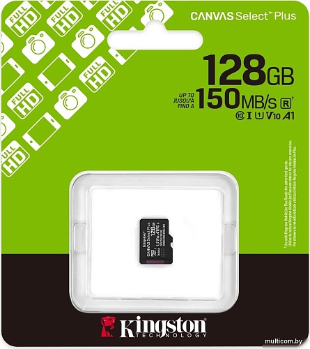 Карта памяти Kingston Canvas Select Plus microSDXC 128GB SDCS3/128GBSP