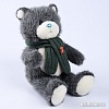 Классическая игрушка Milo Toys Little Friend Мишка с зеленым шарфом 9905659 (темно-серый)