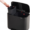Brabantia Bo Pedal Bin 11л + 23л (черный матовый)