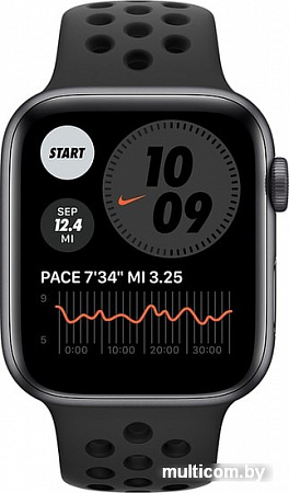 Умные часы Apple Watch SE Nike 44 мм (алюминий серый космос/антрацитовый, черный)