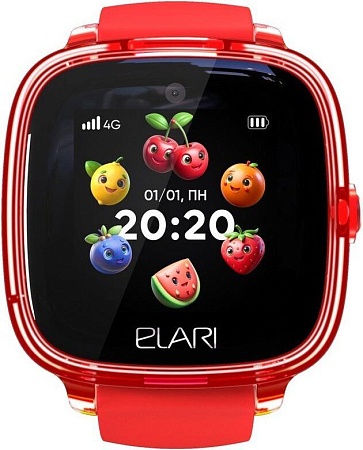 Детские умные часы Elari KidPhone Fresh 4G (красный)