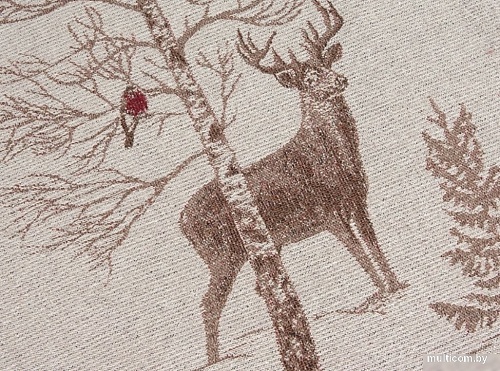 Плед Беларускі лён 125x195 23С25-ШР/у./р. (1 Зимний лес/сорт1)