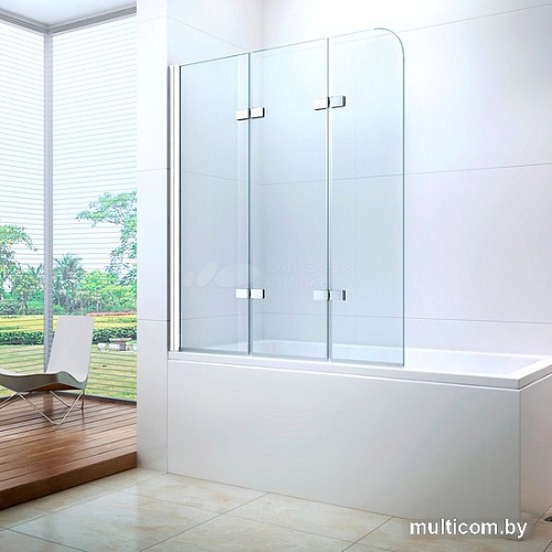 Стеклянная шторка для ванны Berges Wasserhaus City 2.0 062014 100х140