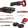 Сабельная пила Milwaukee M18 FSZ100P 4933498242 (с 2-мя АКБ, кейс)