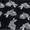 Коврик (подстилка) Profleece Кролики PF025 (черный/серый/розовый)