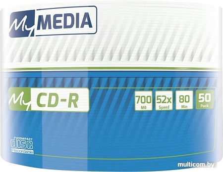 CD-R диск MyMedia 700Mb MyMedia 52x в пленке 50 шт. 69201