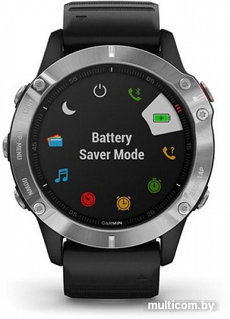 Умные часы Garmin Fenix 6 (серебристый/черный)