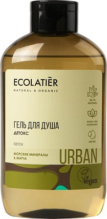 Косметика по уходу за телом Ecolatier Гель для душа Urban детокс морские минералы и матча 600 мл