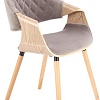 Стул с подлокотниками Halmar K396 (серый/дуб светлый)