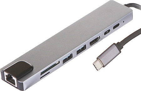 Док-станция Perfeo USB Type-C 8in1 PF-Type-C-14