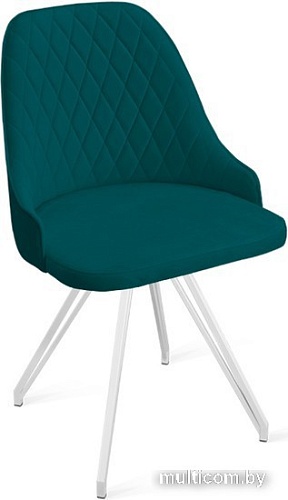 Стул Трия Гранд К4 (белый матовый/велюр Confetti Izumrud)