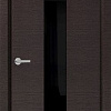 Межкомнатная дверь Юркас Deform H4 ДО 60x200 (дуб французский темный/Lacobel черный)