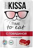 Консервированный корм для кошек Kissa С говядиной в соусе (28x75г)