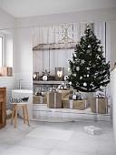 Шторка-занавеска для ванны JoyArty Аккуратные подарки sc_78646