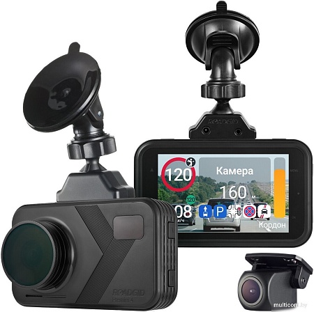 Видеорегистратор-радар детектор-GPS информатор (3в1) Roadgid Premier 4 2CH (set 2)