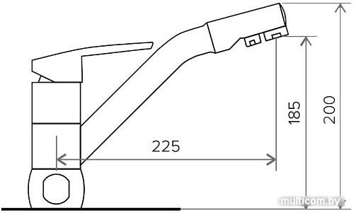 Смеситель Tolero Дуо №823 (темно-бежевый)