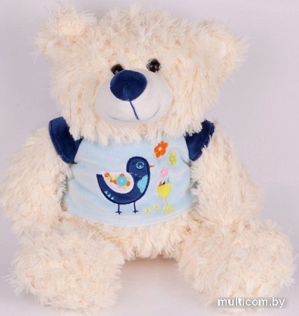 Классическая игрушка Weihai Мишка в свитере 017SBX078 (белый)