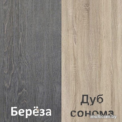 Комод Кортекс-мебель Бари 160 8ш (береза/береза/дуб сонома)