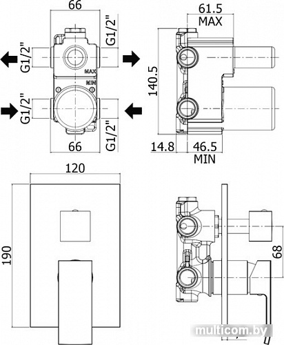 Смеситель Paffoni Elle EL019CR