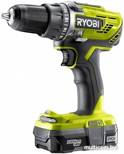 Дрель-шуруповерт Ryobi R18DD3-213X 5133003608 (с 2-мя АКБ, кейс)