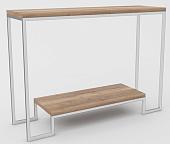 Консольный стол Hype Mebel Голд 80x35 (белый/дуб галифакс натуральный)