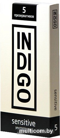 Гладкие презервативы Indigo Sensitive №5 ультратонкие
