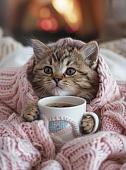 Феникс+ Котенок в пледе 68635