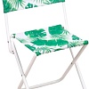 Стул Nika походный со спинкой ПС2/1 (с тропическими листьями светлый)