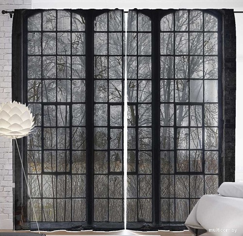 JoyArty Вид из окна из сатена p_10941