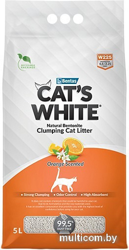 Наполнитель для туалета Cat's White Orange Scented 5 л