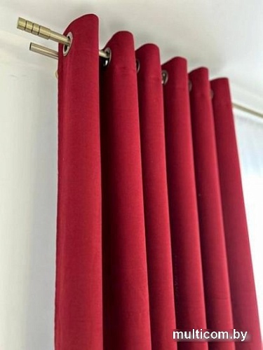 Комплект штор Модный текстиль Канвас 06L 112MTKANVASMO2-3 2.6x3.6 (2шт, марсала/золотой)