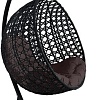 Подвесное кресло M-Group Круг Люкс 11060405 (черный ротанг/коричневая подушка)