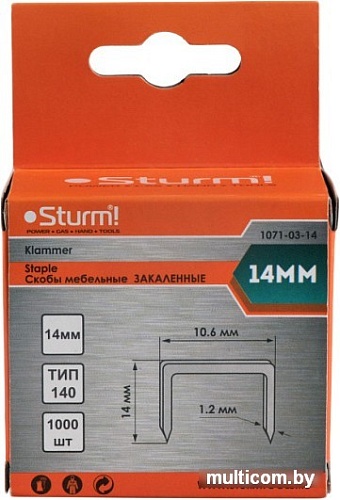 Скобы Sturm 1071-03-14