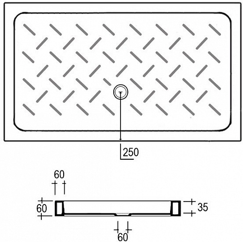 Душевой поддон RGW CR-107 72x100