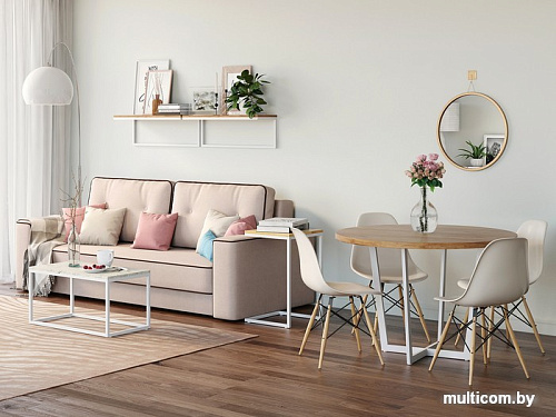 Полка LoftyHome Флэт (натуральный/белый)