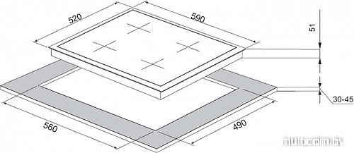 Варочная панель MAUNFELD MGHS 64 62S