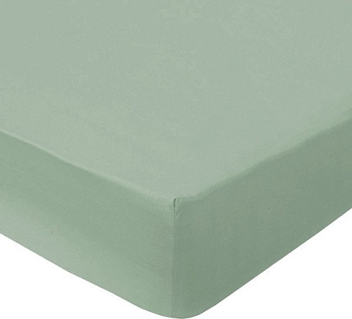 Постельное белье Миланика Фисташка на резинке 90x200 (поплин г/к)