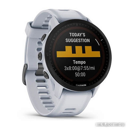 Умные часы Garmin Forerunner 955 Solar (белый камень)