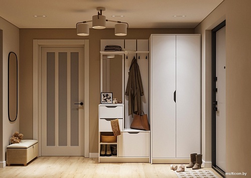 Тумба для обуви Стендмебель Руна ПР 01 (белый)