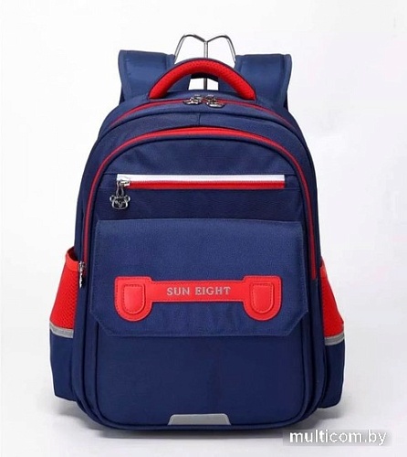 Школьный рюкзак Sun Eight SE-90058 (темно-синий/красный)
