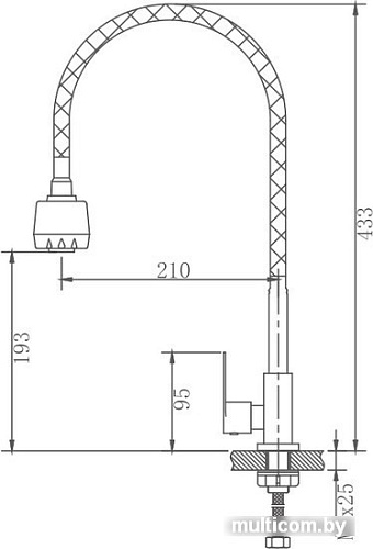 Смеситель Haiba HB4181 (нержавеющая сталь)