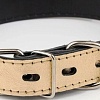 Ошейник Дарэленд простроченный 2х-слойный 25 мм 29-39 см (золотистый)