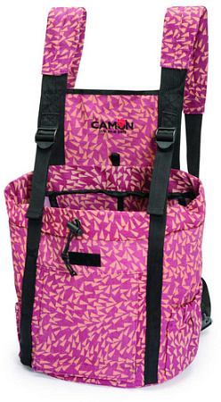 Рюкзак-переноска Camon C758/A открытый S (розовый в треугольники)