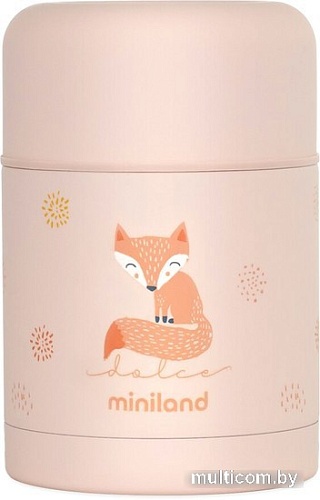 Термос для еды Miniland Thermy Dolce 600мл (розовый/лисенок)