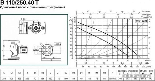 Циркуляционный насос DAB B 110/250.40 T