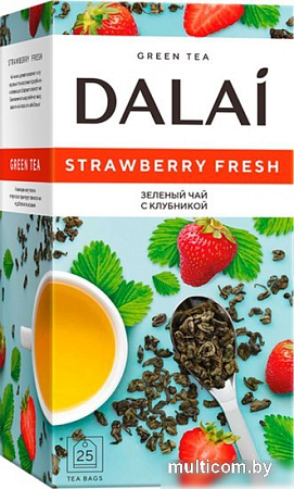 Зеленый чай DALAI Strawberry Fresh 25 шт