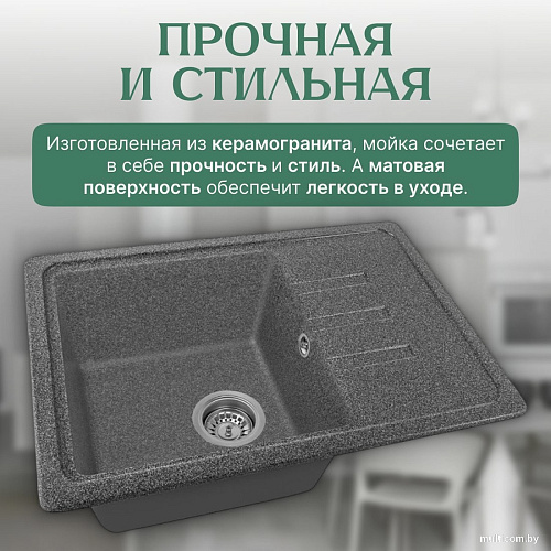 Кухонная мойка Saniteco Rosa (графит)