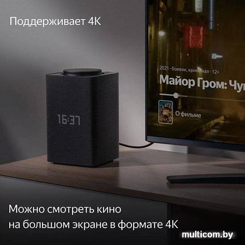 Умная колонка Яндекс Станция Макс (с хабом умного дома Zigbee, серый)