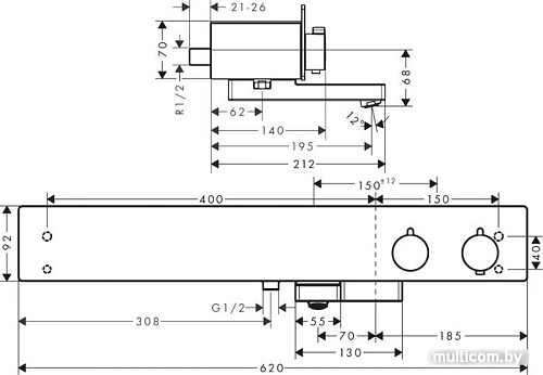 Смеситель Hansgrohe ShowerTablet 13109000