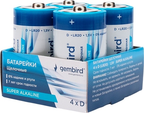 Батарейка Gembird GB-LR20-4B